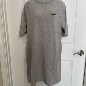 Puma Women's Heather Gray Short Sleeve Tee Dress